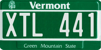 VT license plate XTL441