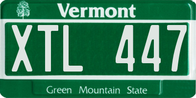 VT license plate XTL447