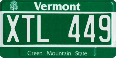 VT license plate XTL449