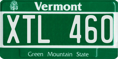 VT license plate XTL460