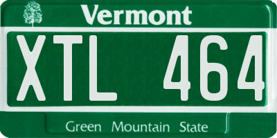 VT license plate XTL464