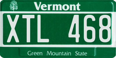 VT license plate XTL468