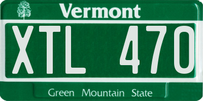 VT license plate XTL470
