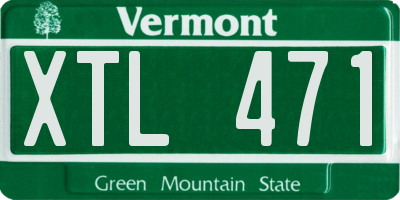 VT license plate XTL471