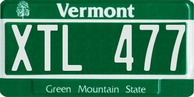 VT license plate XTL477