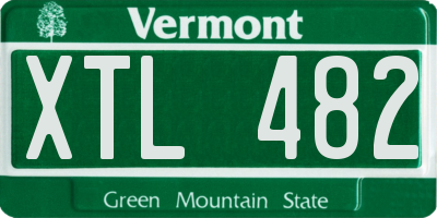VT license plate XTL482