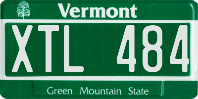 VT license plate XTL484