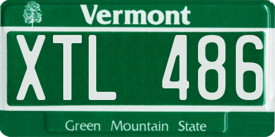 VT license plate XTL486