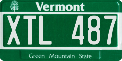 VT license plate XTL487