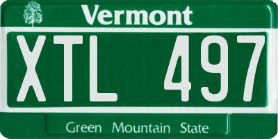 VT license plate XTL497