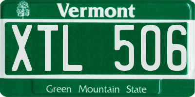 VT license plate XTL506