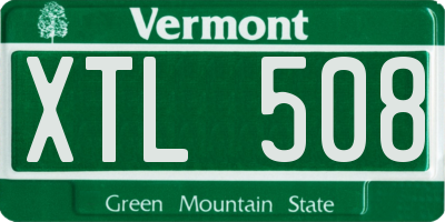 VT license plate XTL508