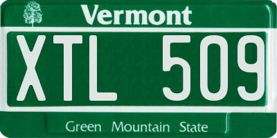 VT license plate XTL509