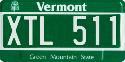 VT license plate XTL511