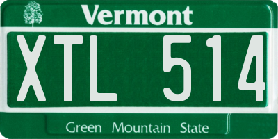 VT license plate XTL514