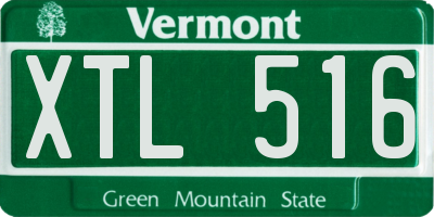 VT license plate XTL516