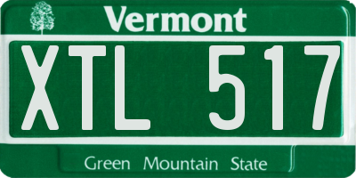 VT license plate XTL517