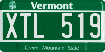 VT license plate XTL519