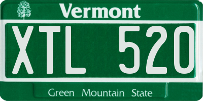 VT license plate XTL520