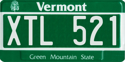 VT license plate XTL521