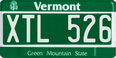 VT license plate XTL526