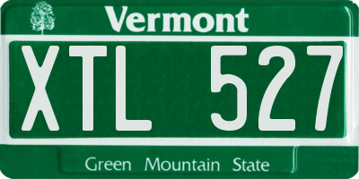 VT license plate XTL527