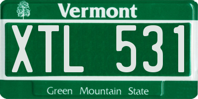 VT license plate XTL531