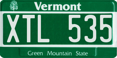 VT license plate XTL535