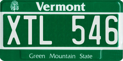 VT license plate XTL546