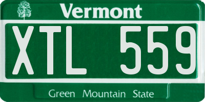 VT license plate XTL559