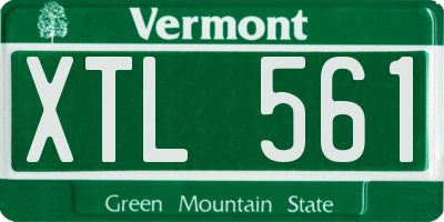 VT license plate XTL561