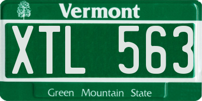 VT license plate XTL563
