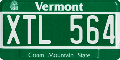 VT license plate XTL564