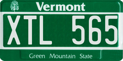 VT license plate XTL565