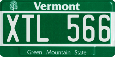 VT license plate XTL566