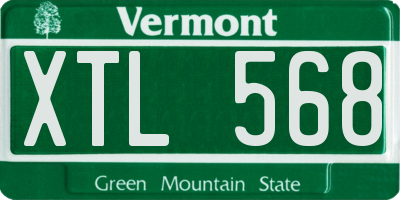 VT license plate XTL568