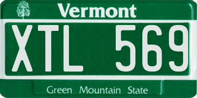 VT license plate XTL569