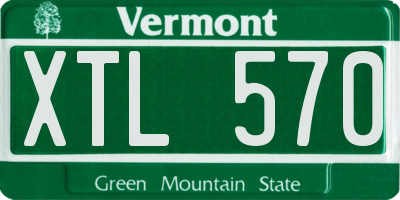 VT license plate XTL570