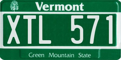 VT license plate XTL571