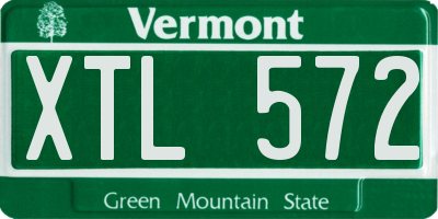 VT license plate XTL572