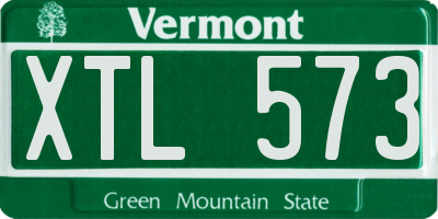 VT license plate XTL573