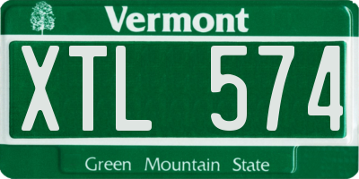 VT license plate XTL574