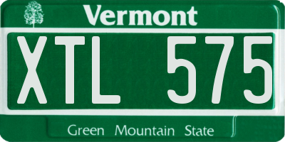 VT license plate XTL575