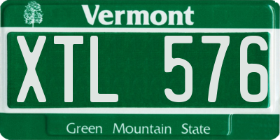 VT license plate XTL576