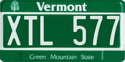 VT license plate XTL577