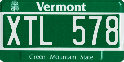 VT license plate XTL578
