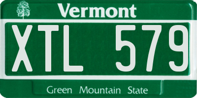 VT license plate XTL579