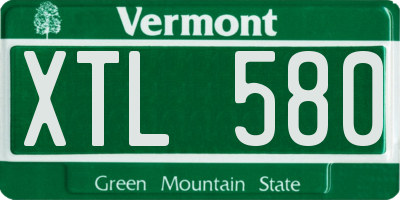 VT license plate XTL580
