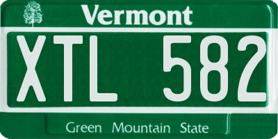 VT license plate XTL582