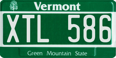VT license plate XTL586